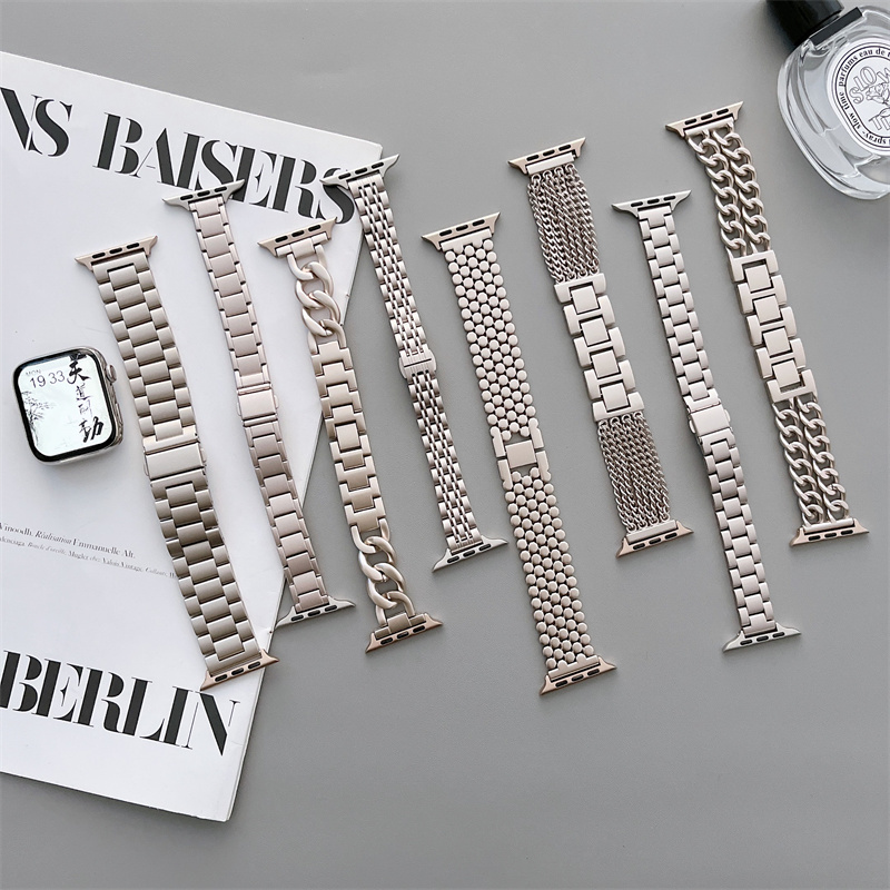 Luxury Watch Apple Bands - Bracelet Starlight pour Apple watch 8/Ultra,