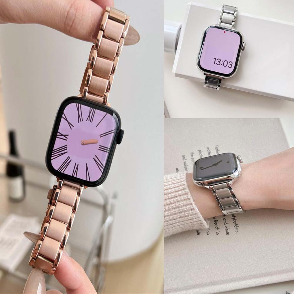 Luxury Watch Apple Bands - Bracelet en métal mince pour Apple