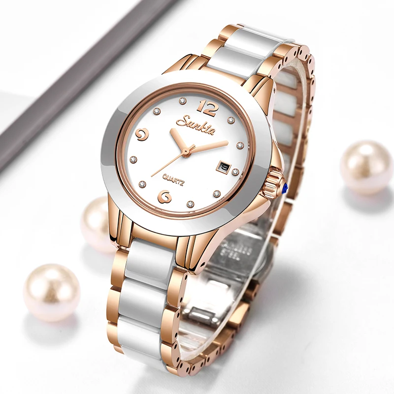 Luxury Watch Women - Sunkta mode Quartz pour Femme Montre