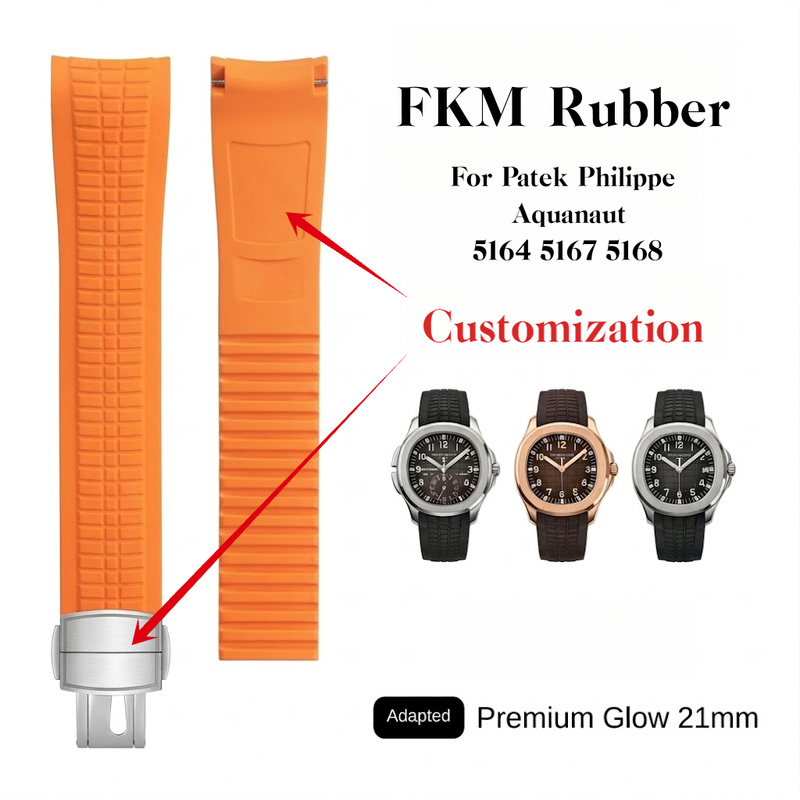 Luxury Watch Patek Philippe - Bracelet souple en caoutchouc FKM de