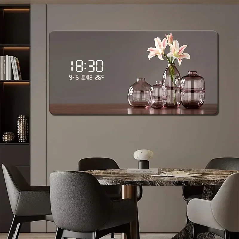 Luxury Watch Wall Clock - Horloge murale numérique à affichage géométrique
