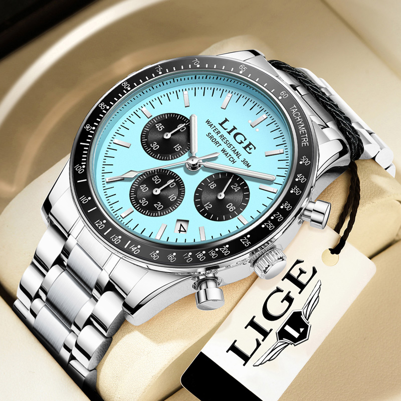 Luxury Watch Collection Box - Montre pour homme LIGE, marque haut