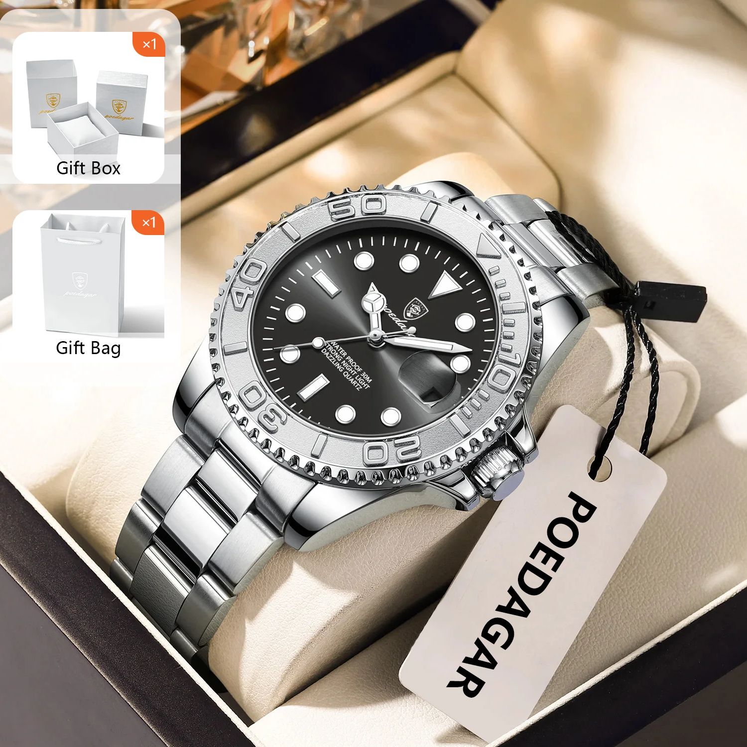 POEDAGAR montre de Sport à la  - Luxury Watch Hand avis et prix