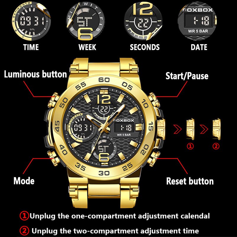 FOXBOX-Montre de plongée étanc - Luxury Watch Collection Box avis et prix